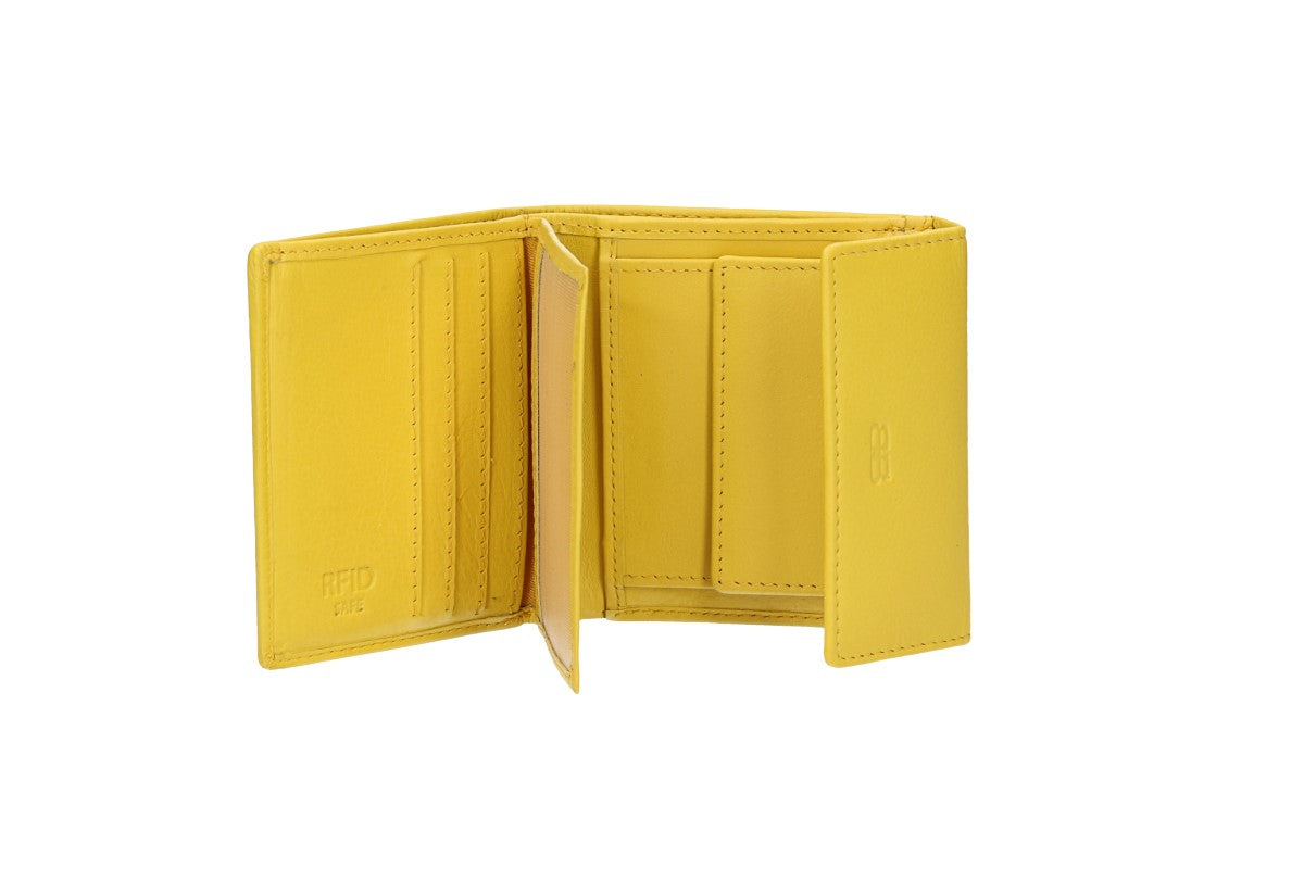 Geldbörse in Gelb aus Leder