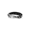 Armband zweifach Silber mit Sternennieten aus Leder
