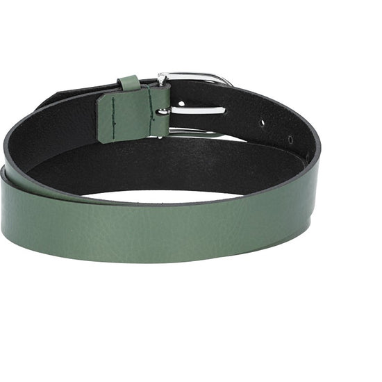 Ledergürtel 30mm in Grün mit Dornschließe in Silber - leder-accessoires.com