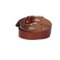 Ledergürtel|Albbüffel in Cognac 40mm mit Dornschließe in Silber