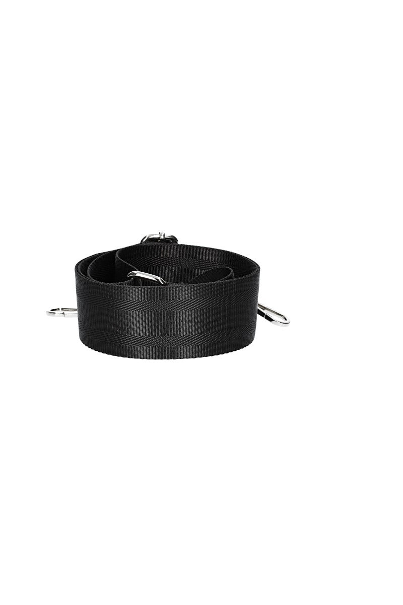 Taschenriemen | Wechselriemen mit Karabiner in Schwarz
