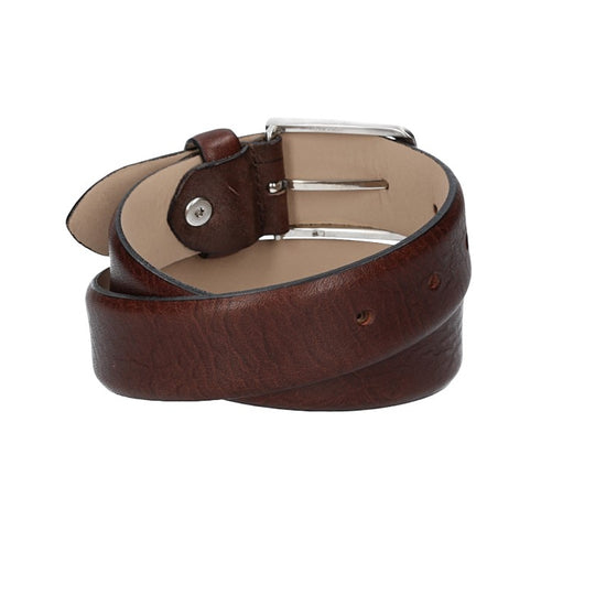 Ledergürtel Kids 30mm in Braun bombiert mit Schließe in Silber - leder-accessoires.com