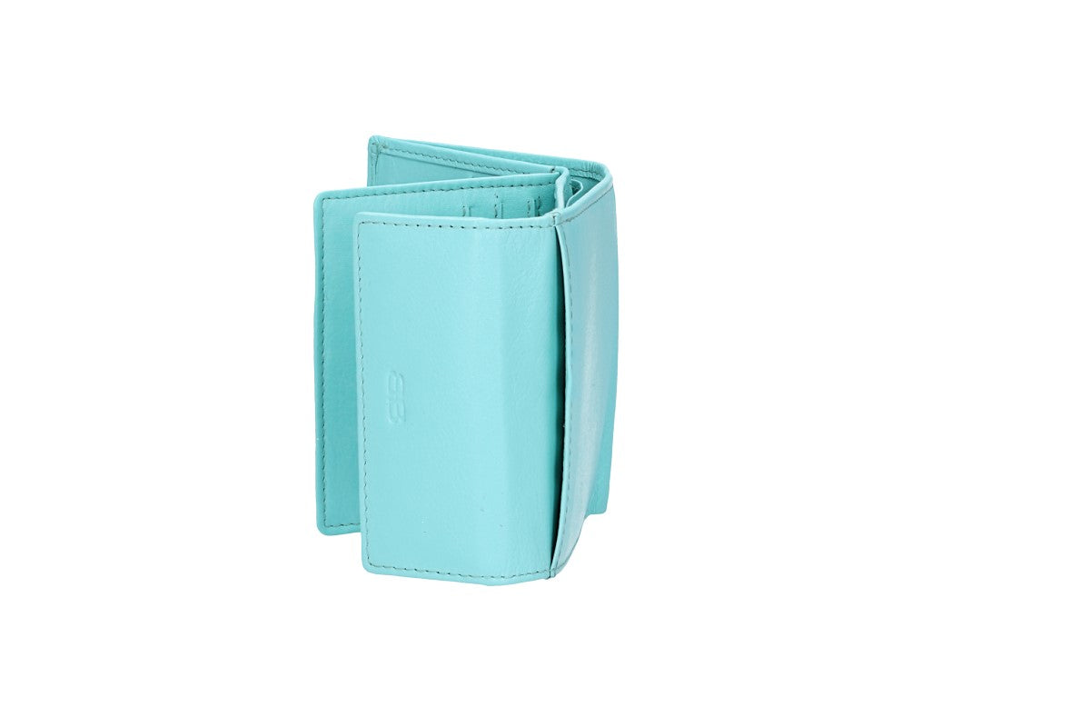Geldbörse in Türkis aus Leder - leder-accessoires.com