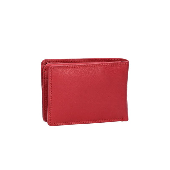 Geldbörse Querformat klein in Rot aus Leder - leder-accessoires.com