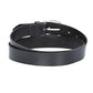 Ledergürtel 30mm in Schwarz mit Dornschließe in Silber