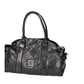 Kurzgrifftasche Kura aus Leder in Schwarz