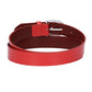Ledergürtel 30mm in Rot mit Dornschließe in Silber