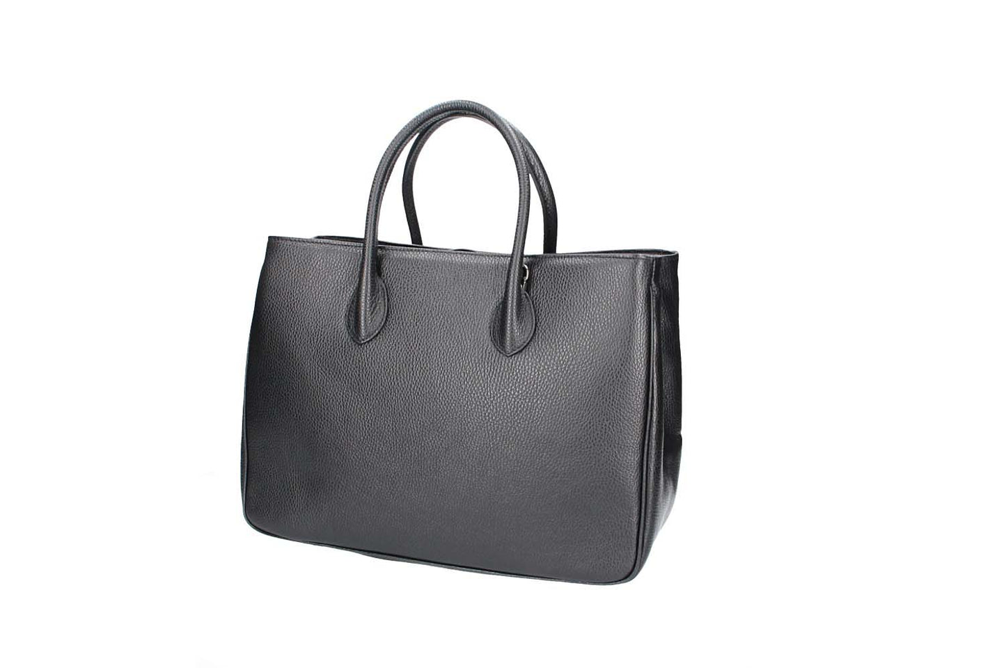 Kurzgrifftasche in Schwarz aus Leder