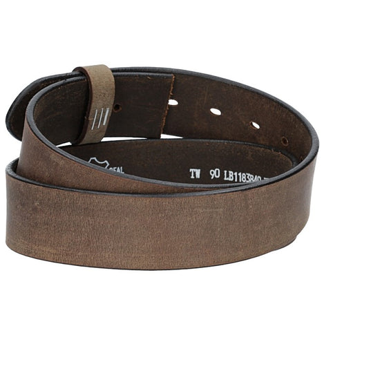 Lederriemen | Gürtelrohling Matt 40mm in Grau mit Schlaufe und Kapplochteil - leder-accessoires.com
