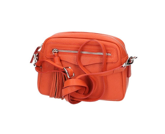 Umhängetasche in Orange aus Leder - leder-accessoires.com