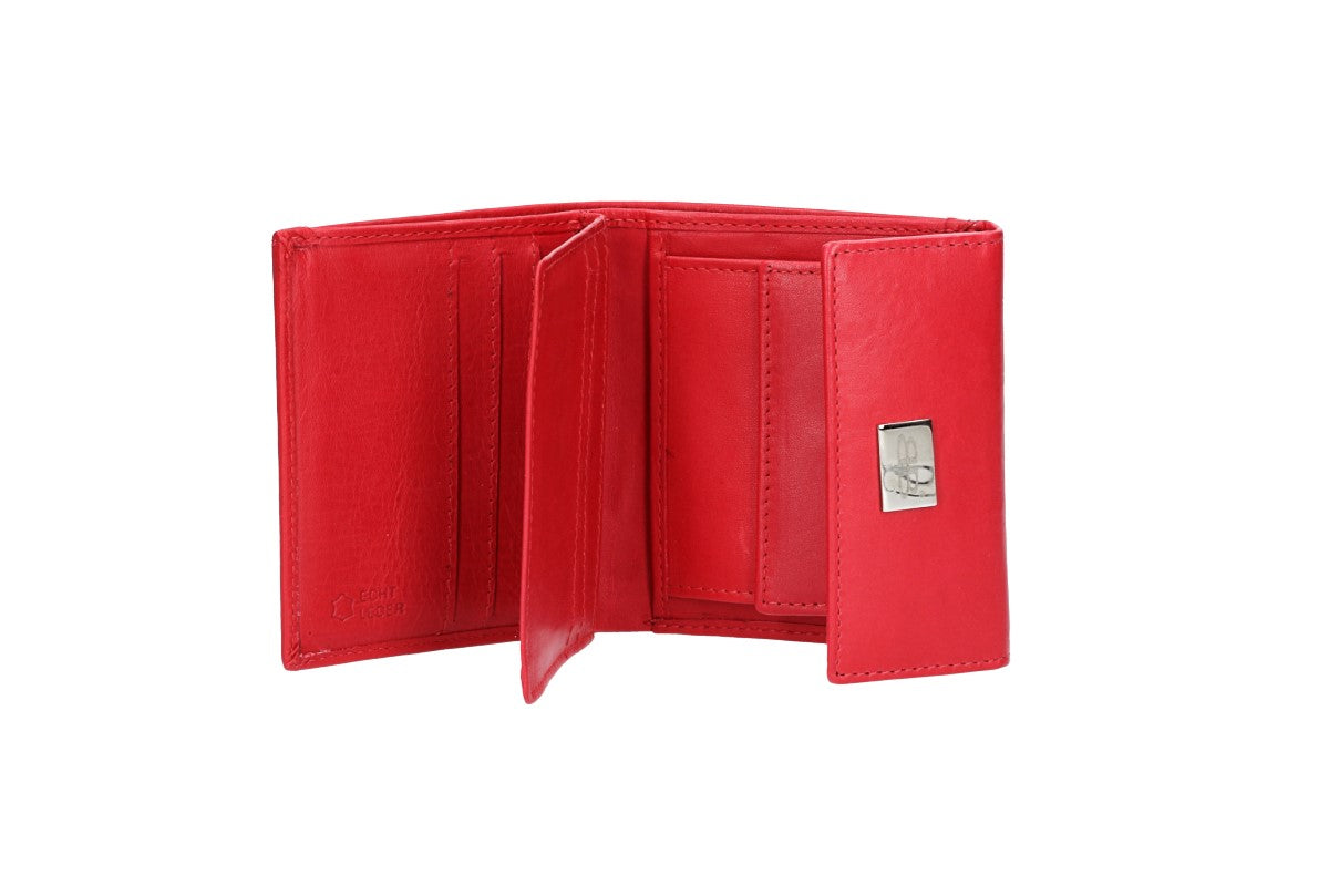 Geldbörse in Rot aus Leder