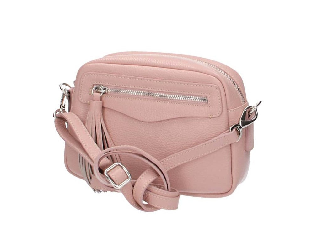 Umhängetasche in Rosa aus Leder