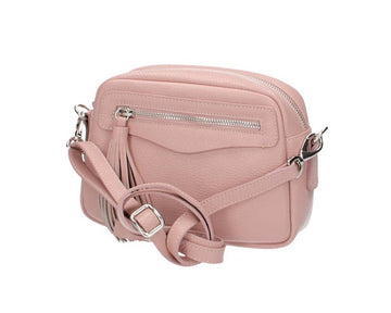 Umhängetasche in Rosa aus Leder