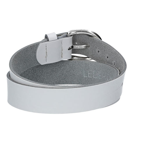 Ledergürtel Kids 25mm in Weiss mit Schließe in Silber - leder-accessoires.com