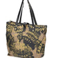 Shopper in Schwarz|Gold aus Canvas