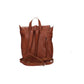 Rucksack mit Überschlag und Lasche in Cognac aus Leder