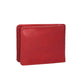 Geldbörse Querformat mit Riegel in Rot aus Leder