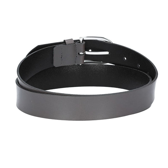 Ledergürtel 30mm in Grau mit Dornschließe in Silber - leder-accessoires.com