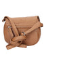 Schultertasche in Cognac mit Überschlag aus Leder