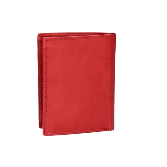 Geldbörse Hochformat in Rot aus Leder - leder-accessoires.com