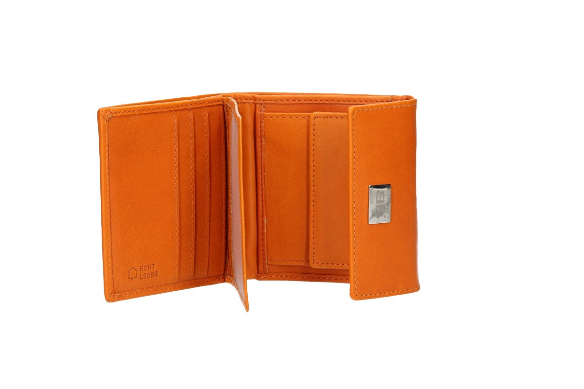 Geldbörse in Orange aus Leder