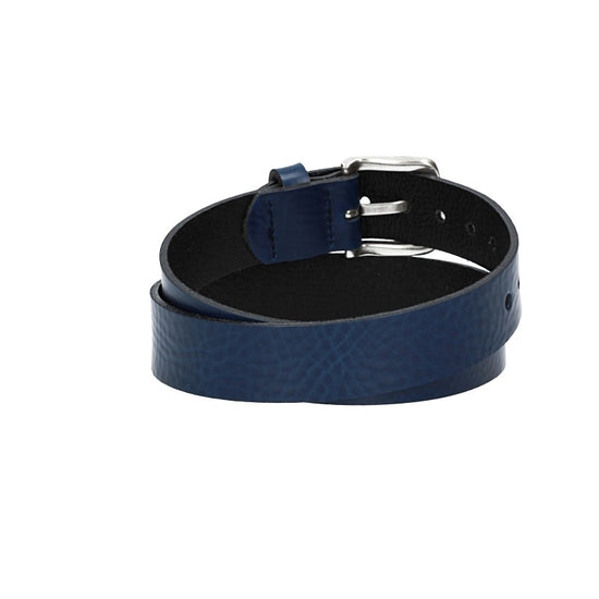 Ledergürtel Kids 25mm in Blau|Marine mit Schließe in Silber - leder-accessoires.com
