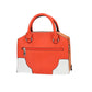 Kurzgrifftasche in Orange|Weiss mit Canvas