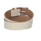 Ledergürtel Kids 30mm in Beige mit Dornschließe in Silber
