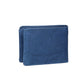 Geldbörse Querformat mit Riegel in Blau|Navy aus Leder