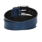 Ledergürtel Kids 30mm abgenäht in Blau mit Dornschließe in Silber