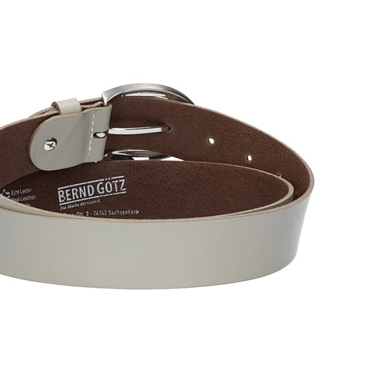 Damengürtel 35mm in Creme|Beige mit Dornschließe in Hufeisenform - leder-accessoires.com