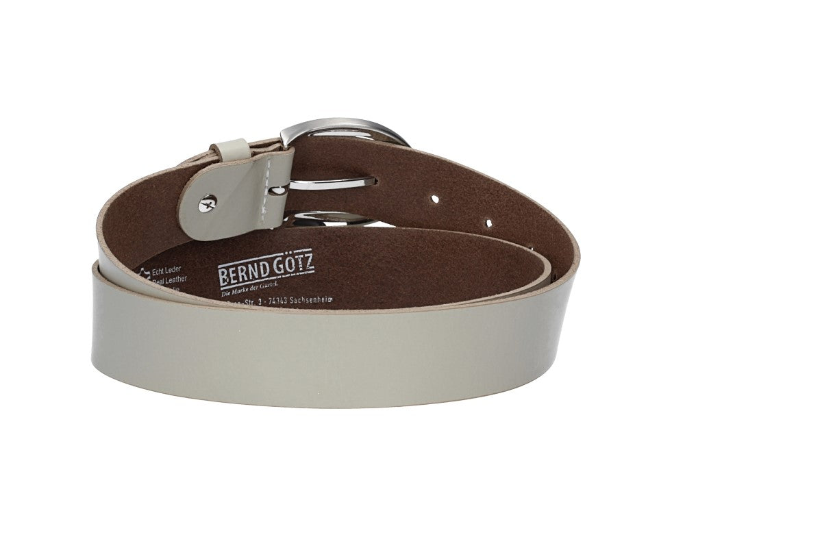 Damengürtel 35mm in Creme|Beige mit Dornschließe in Hufeisenform