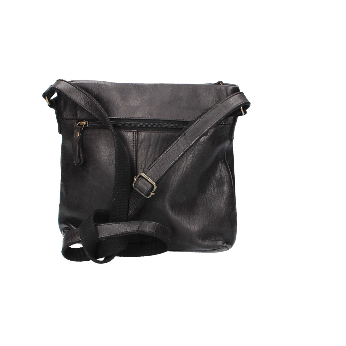 Schultertasche in Schwarz mit Vortasche