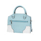 Kurzgrifftasche in Hellblau|Weiss mit Canvas