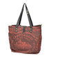 Shopper in Orange|Braun aus Canvas