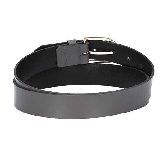 Ledergürtel 30mm in Grau mit Dornschließe in Light Gold - leder-accessoires.com