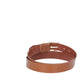 Ledergürtel 30mm in Cognac mit Dornschließe in Light Gold
