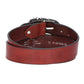 Ledergürtel in Rot 40mm mit Schmuck-Vollschließe