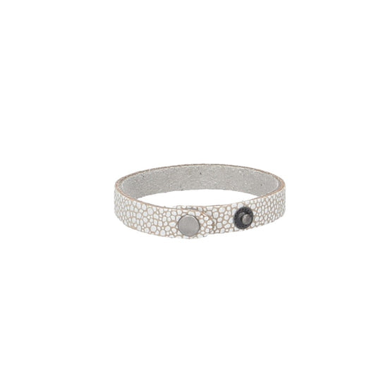 Armband Rochenoptik in Beige aus Leder - leder-accessoires.com
