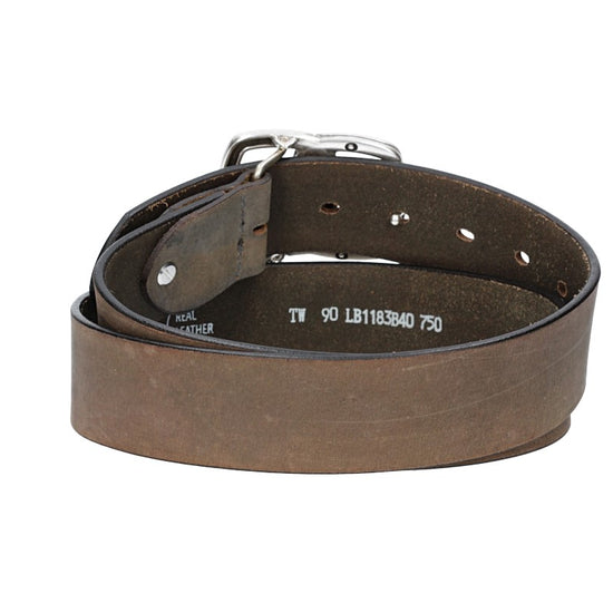 Ledergürtel in Grau 40mm mit Schmuckschließe Koppel - leder-accessoires.com