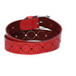 Ledergürtel Kids 25mm in Rot mit Lochmuster und Schließe Silber