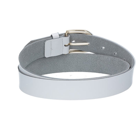 Ledergürtel 30mm in Weiss mit Dornschließe in Light Gold - leder-accessoires.com