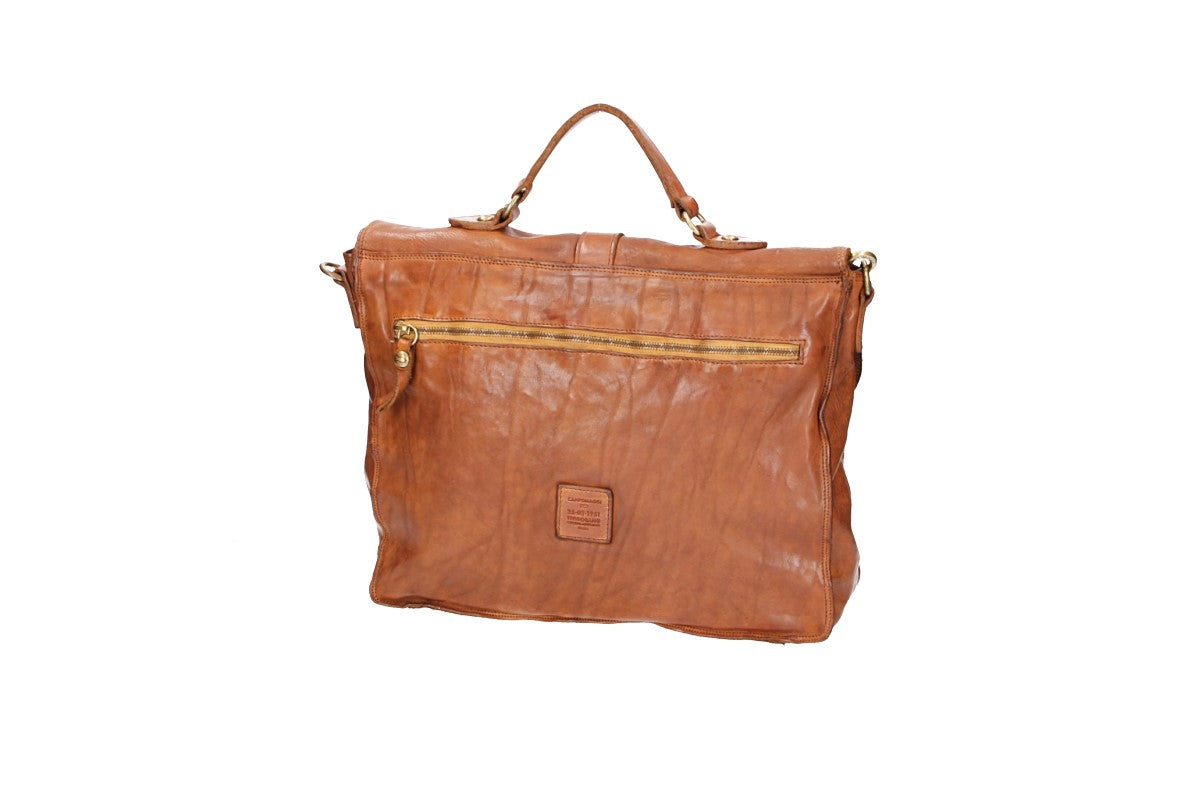 Aktentasche Ethan aus Leder in Cognac