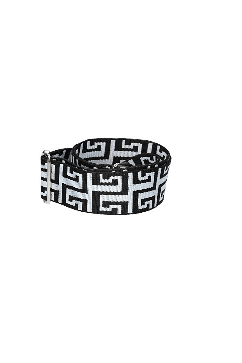 Taschenriemen | Wechselriemen mit Karabiner in Schwarz|Silber