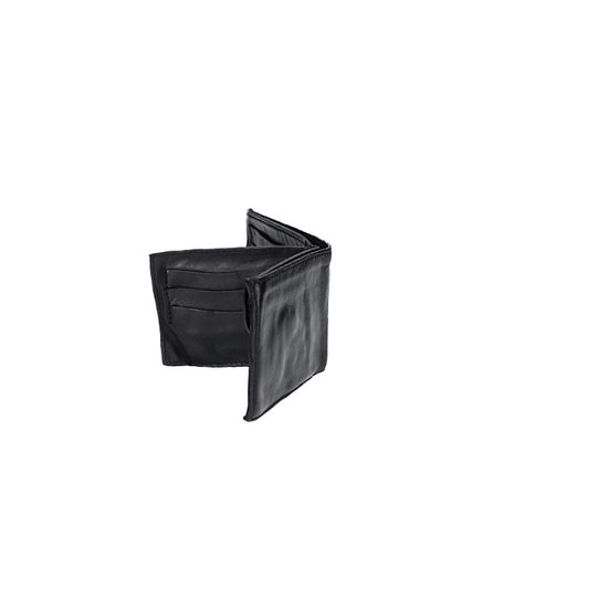 Campomaggi Lederbörse Querformat in Schwarz mit zusätzlicher Klappe - leder-accessoires.com