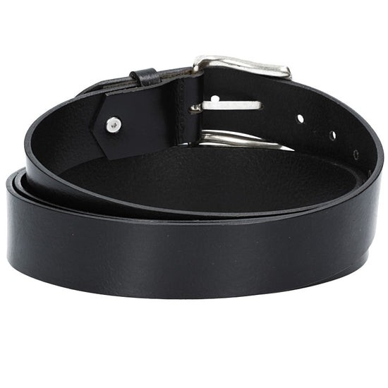 Ledergürtel Überlänge Schwarz 40mm mit glänzender Schließe - leder-accessoires.com