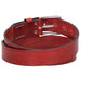 Hochwertiger Ledergürtel 35mm in Rot mit rustikaler Schließe in Silber