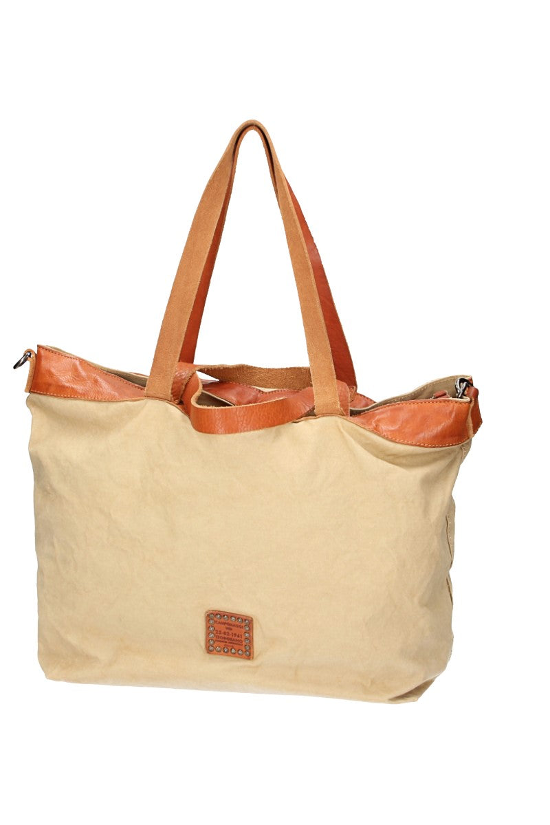 Shopper in Beige aus Canvas