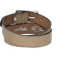 Ledergürtel Sand|Beige 40mm mit Vollschließe in Silber