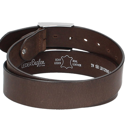 Ledergürtel Braun 40mm mit Koppelschließe - leder-accessoires.com